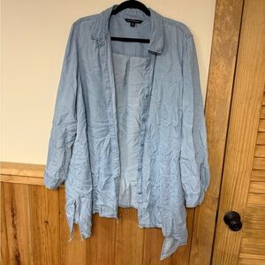 Women’s Light Blue Denim Button Up
